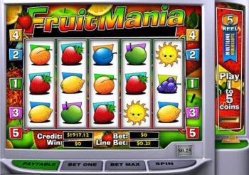 Fruit Mania jackpot video slot machine