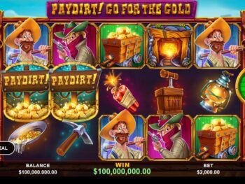 Paydirt Go for the Gold Playing Slot Game - Wild Scatter